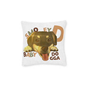 Whimsical Pet-Themed Square Pillow, Dog Lover Cushion, Decorative Throw Pillow, Home Decor for Dog Owners, Gift for Pet Lovers