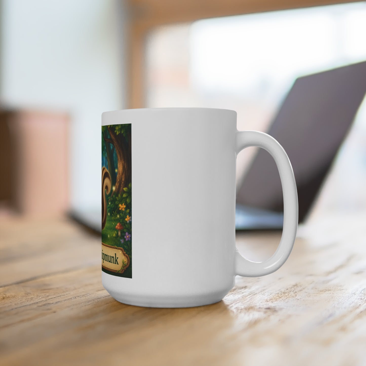 Charlie the Chipmunk 15 oz Ceramic Coffee Mug | Cute Forest Animal Mug | Smokey D Baby Dogga | Microwave & Dishwasher Safe