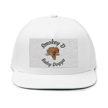 Stylish Flat Bill Cap with Smokey D Embroidery, Trendy Baseball Hat for Outdoor Events, Gift for Him, Summer Essential