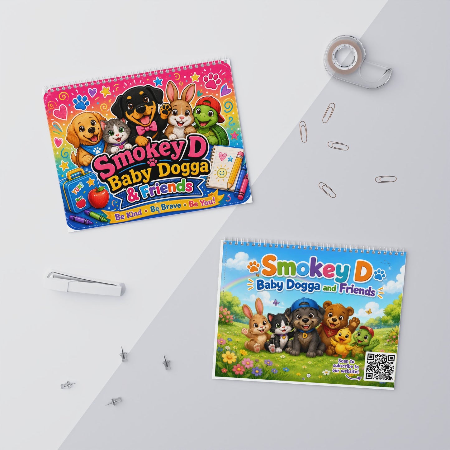 Smokey D Baby Dogga and Friends 2027 Wall Calendar | 12-Month Family Calendar Featuring Cute Animal Adventures | Full-Color Kids & Dog Lover Gift