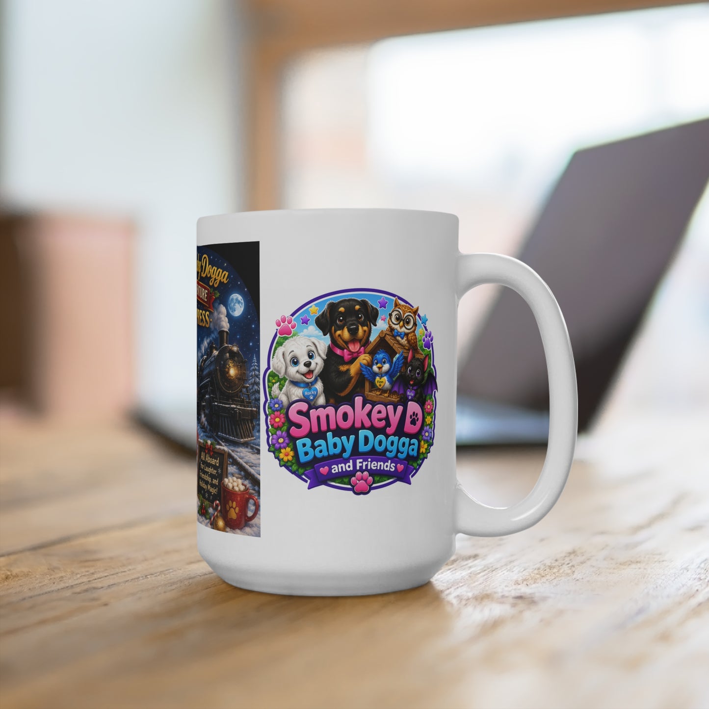 Smokey D Baby Dogga Polar Express Christmas Mug – 15oz | Holiday Adventure Coffee Cup
