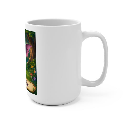 Bella the Bat 15 oz Ceramic Coffee Mug | Cute Cartoon Bat Mug | Smokey D Baby Dogga | Microwave & Dishwasher Safe