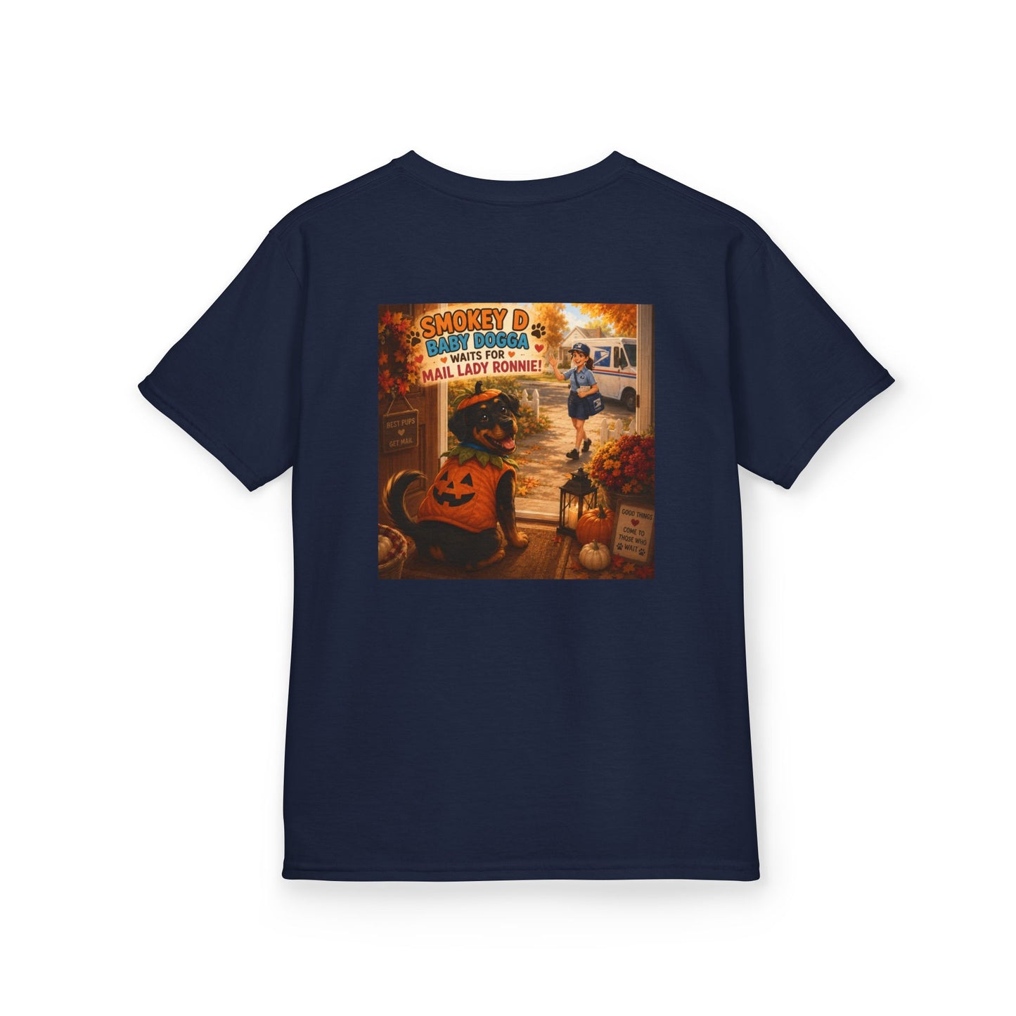 Smokey D Baby Dogga Awaits Mail Lady Ronnie Youth T-Shirt – Gildan 8000B DryBlend® Tee