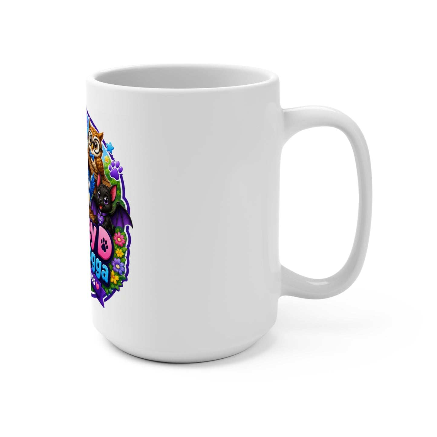 Smokey & Baby Dogga 15oz Ceramic Mug — Cute Puppy & Friends Coffee Cup