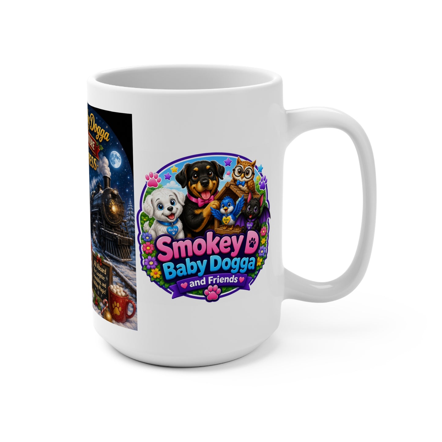 Smokey D Baby Dogga Polar Express Christmas Mug – 15oz | Holiday Adventure Coffee Cup