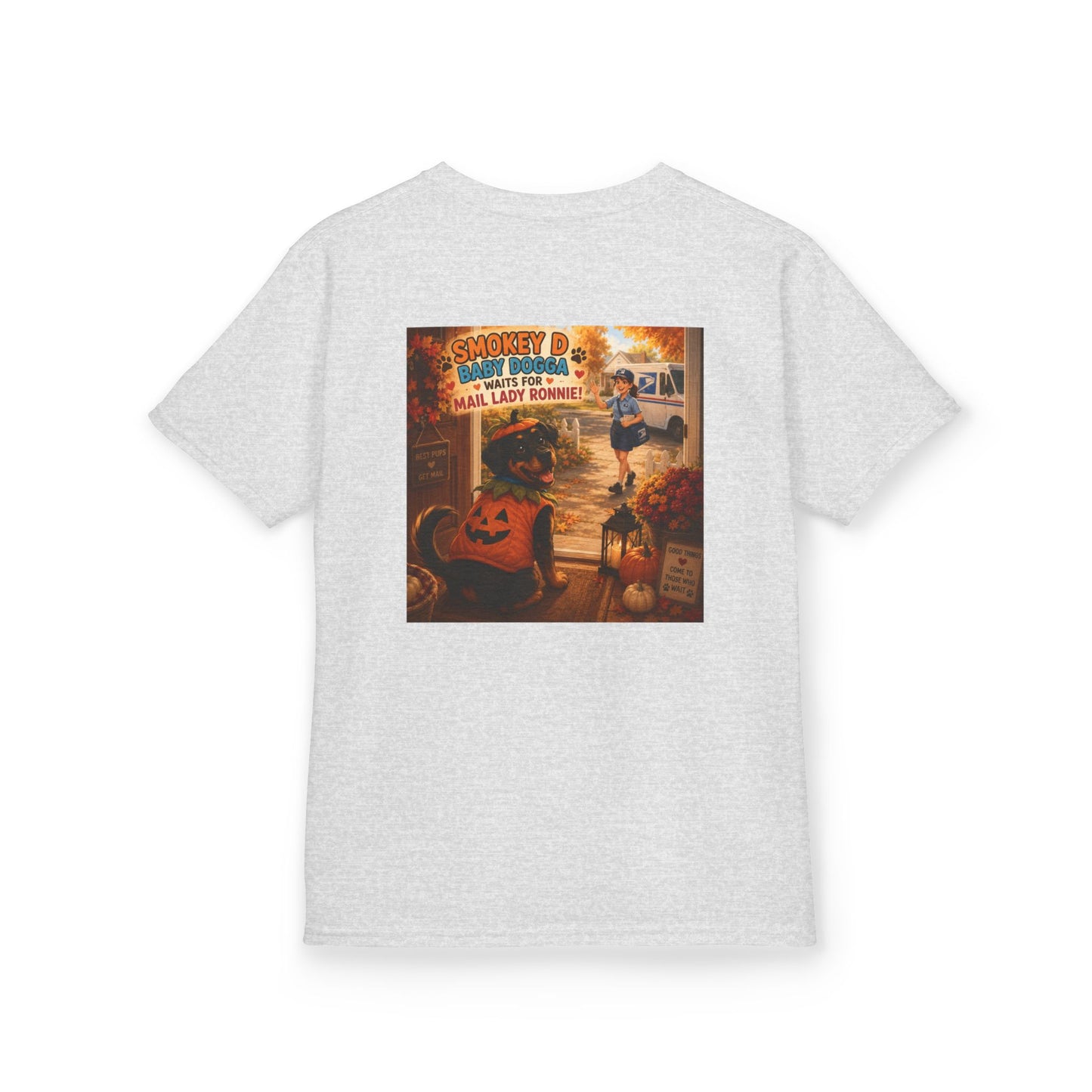 Smokey D Baby Dogga Awaits Mail Lady Ronnie Youth T-Shirt – Gildan 8000B DryBlend® Tee