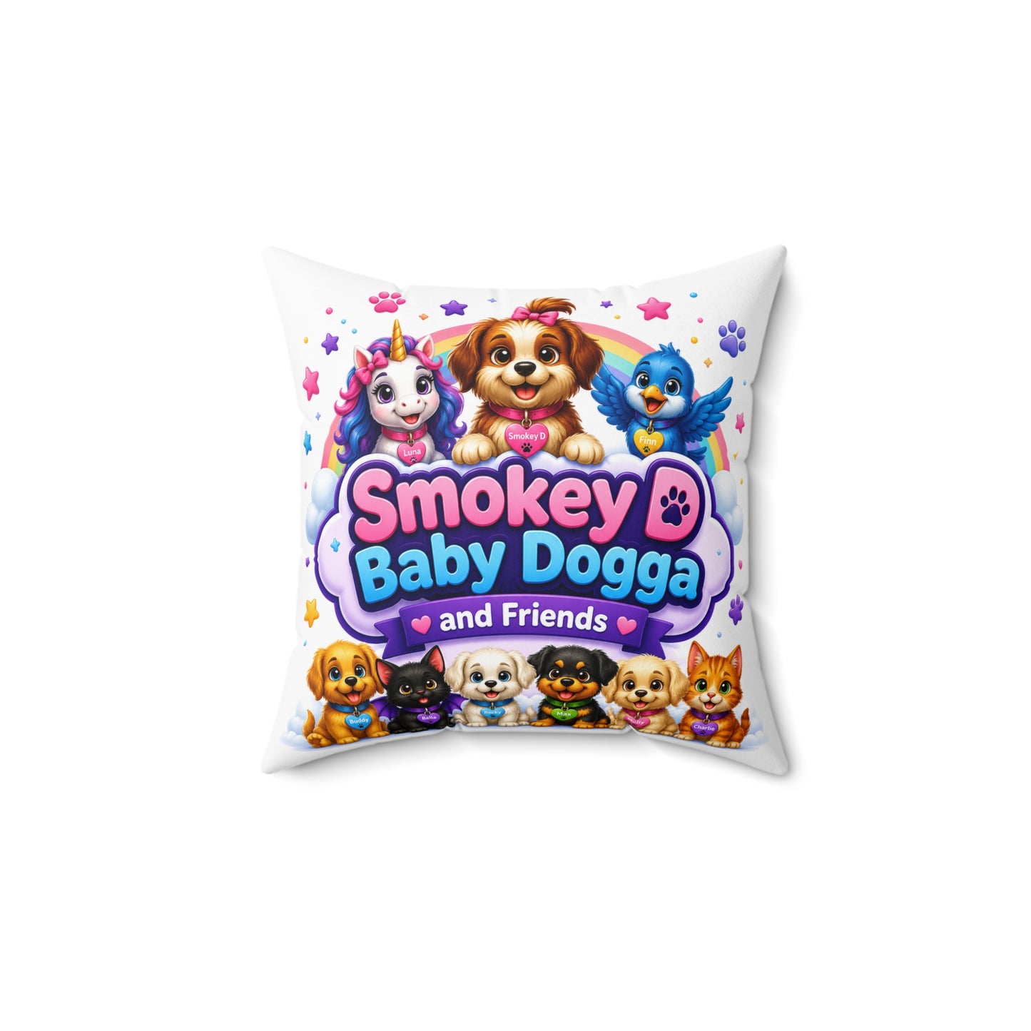 Smokey D Baby Dogga and Friends Decorative Pillow