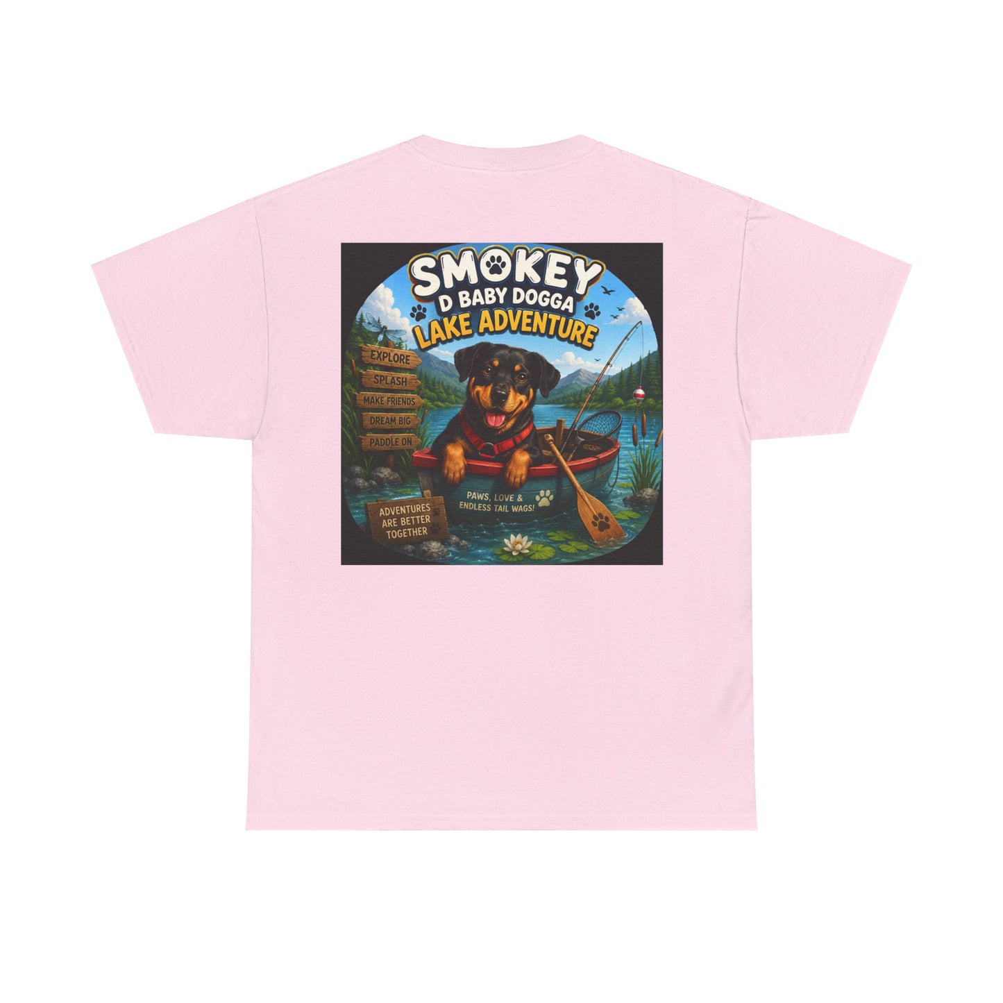 Smokey D Baby Dogga’s Lake Adventure T-Shirt – Gildan 5000 Heavy Cotton Tee