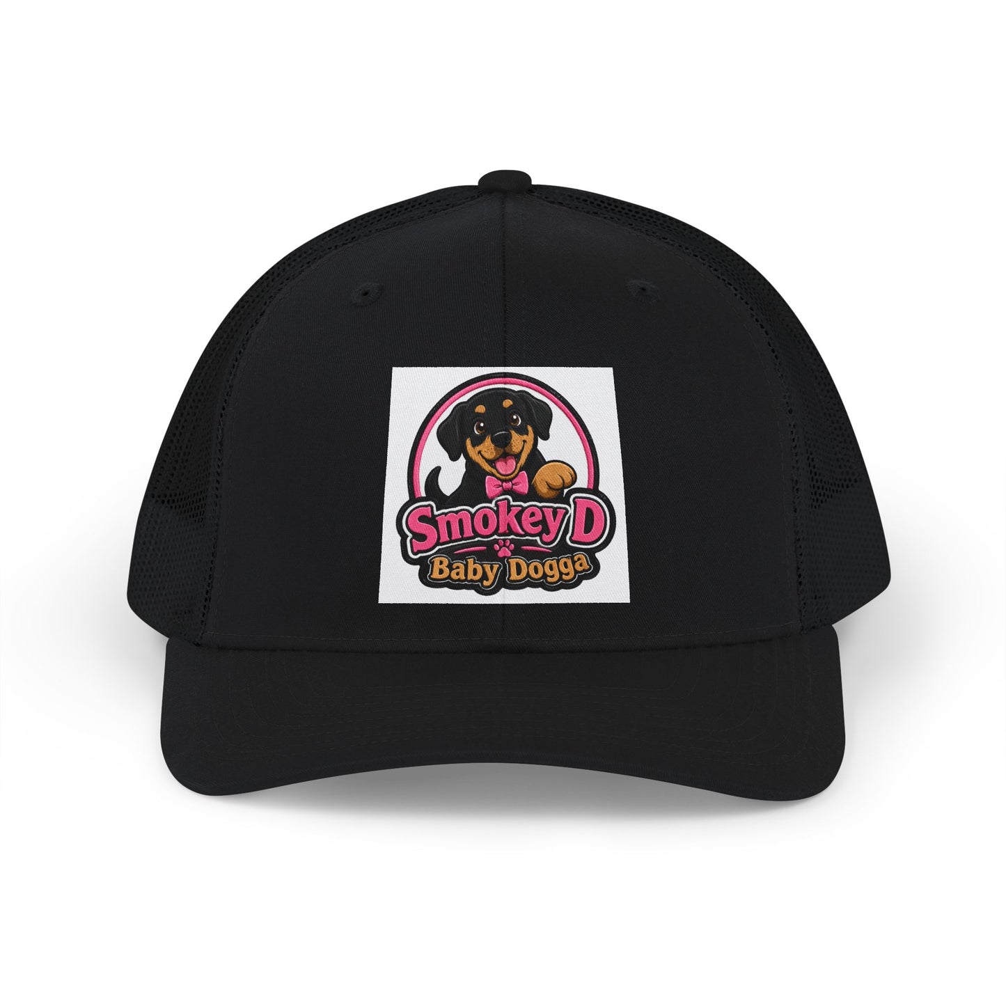 Smokey D Baby Dogga Embroidered Snapback Trucker Cap – Pink Bow Tie Logo Hat