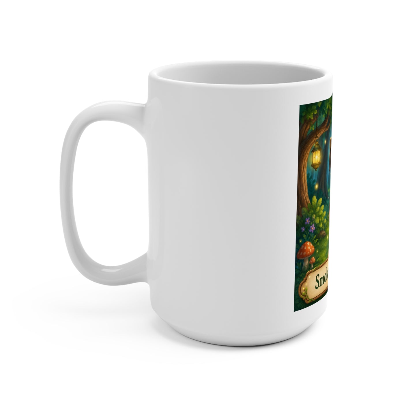 Smokey D Baby Dogga 15 oz Ceramic Coffee Mug | Cute Rottweiler Adventure Mug | Forest Friends | Microwave & Dishwasher Safe