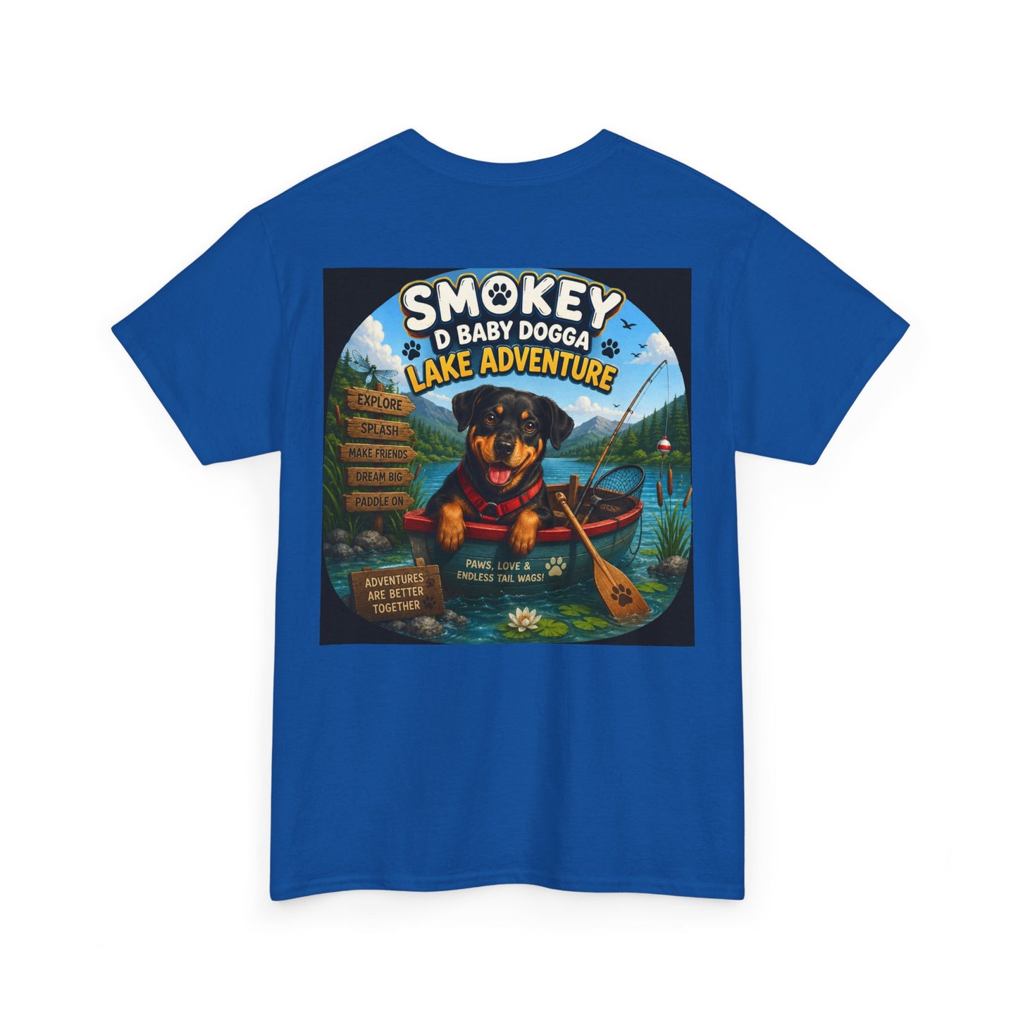Smokey D Baby Dogga’s Lake Adventure T-Shirt – Gildan 5000 Heavy Cotton Tee