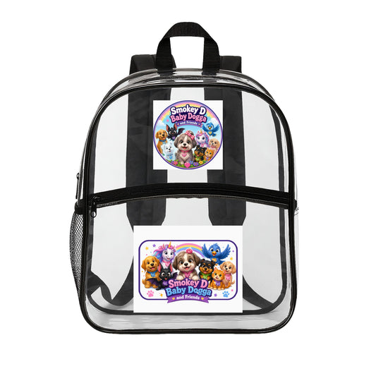 Clear Backpack — Smokey D's Baby Dogs Cute Character Clear School Bag