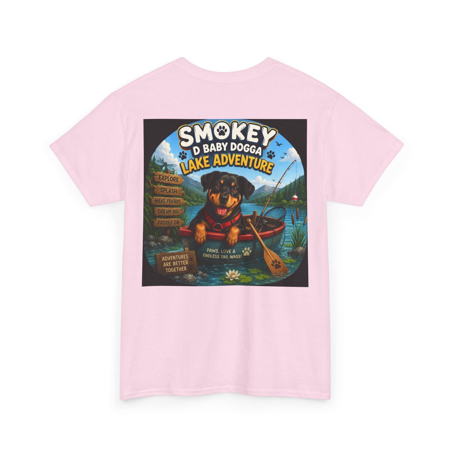 Smokey D Baby Dogga’s Lake Adventure T-Shirt – Gildan 5000 Heavy Cotton Tee