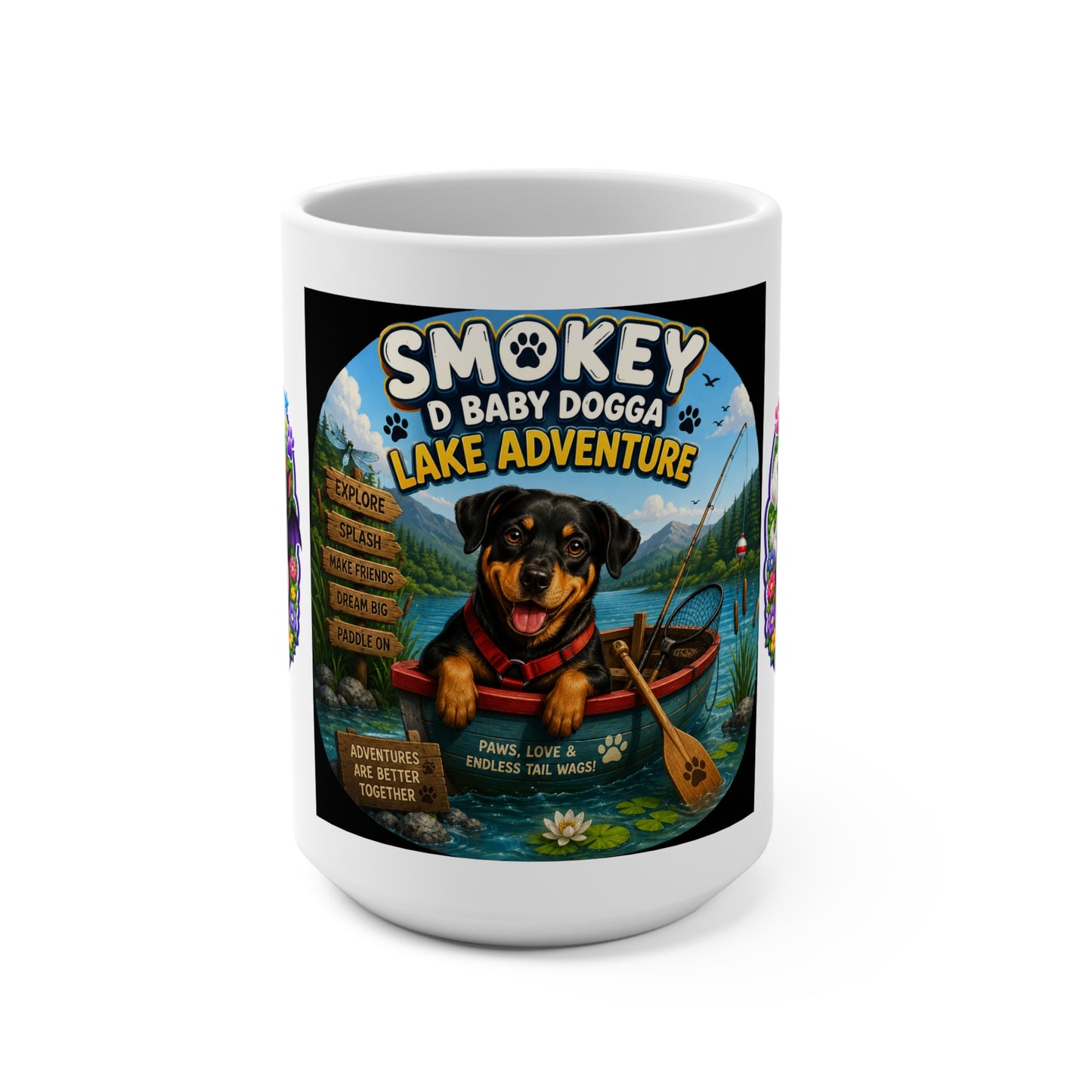 Smokey D Baby Dogga's Lake Adventure Mug – 15oz | Fun Lakeside Coffee & Hot Chocolate Mug