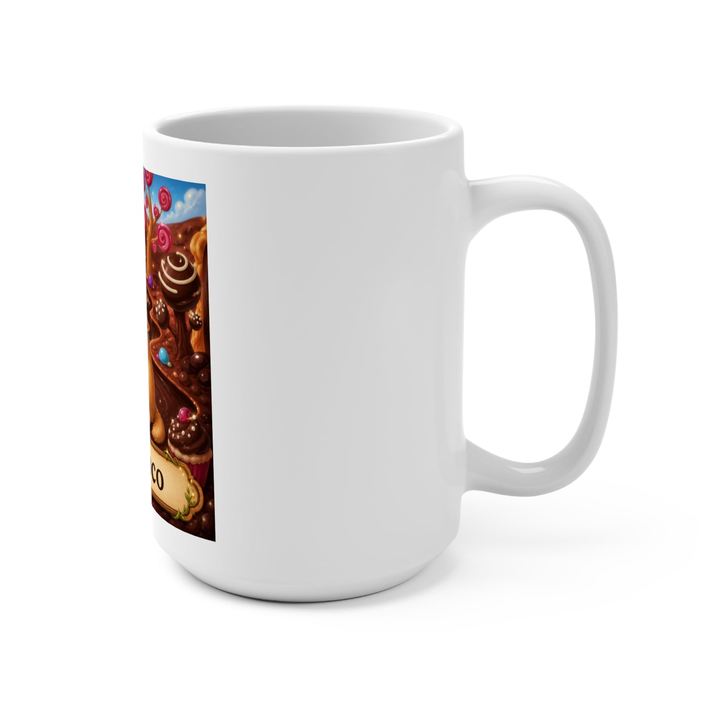 Mr. Coco 15 oz Ceramic Coffee Mug | Cute Woodland Character Mug | Smokey D Baby Dogga | Microwave & Dishwasher Safe