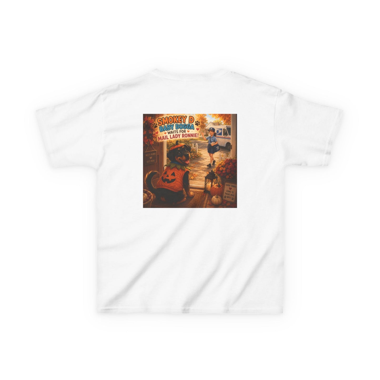 Smokey D Baby Dogga Awaits Mail Lady Ronnie Youth T-Shirt – Gildan 8000B DryBlend® Tee