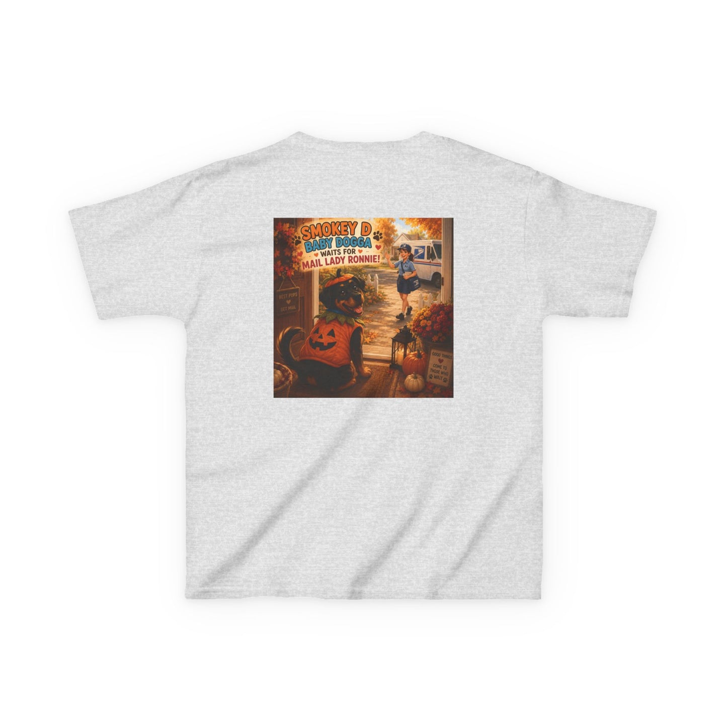 Smokey D Baby Dogga Awaits Mail Lady Ronnie Youth T-Shirt – Gildan 8000B DryBlend® Tee