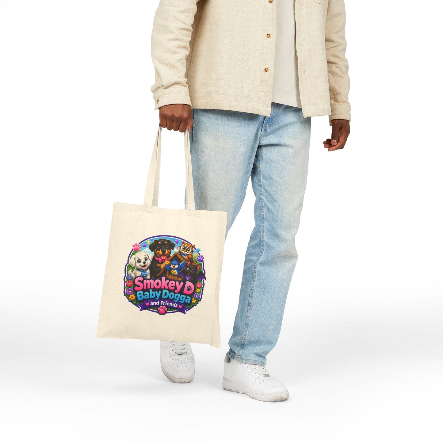 Smokey D Baby Dogga Moon Mission Cotton Canvas Tote Bag