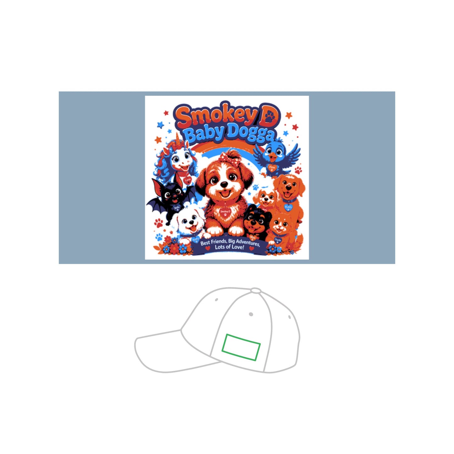 Smokey D Baby Dogga & Friends Embroidered Youth Baseball Cap –  Character Adventure Hat