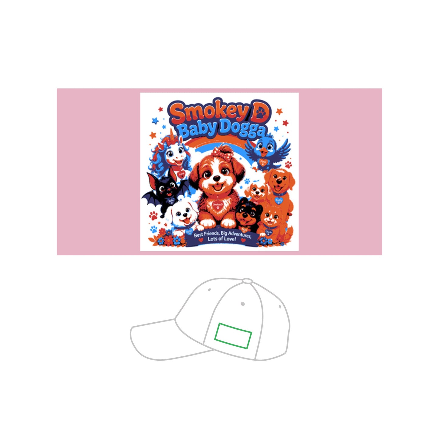Smokey D Baby Dogga & Friends Embroidered Youth Baseball Cap –  Character Adventure Hat