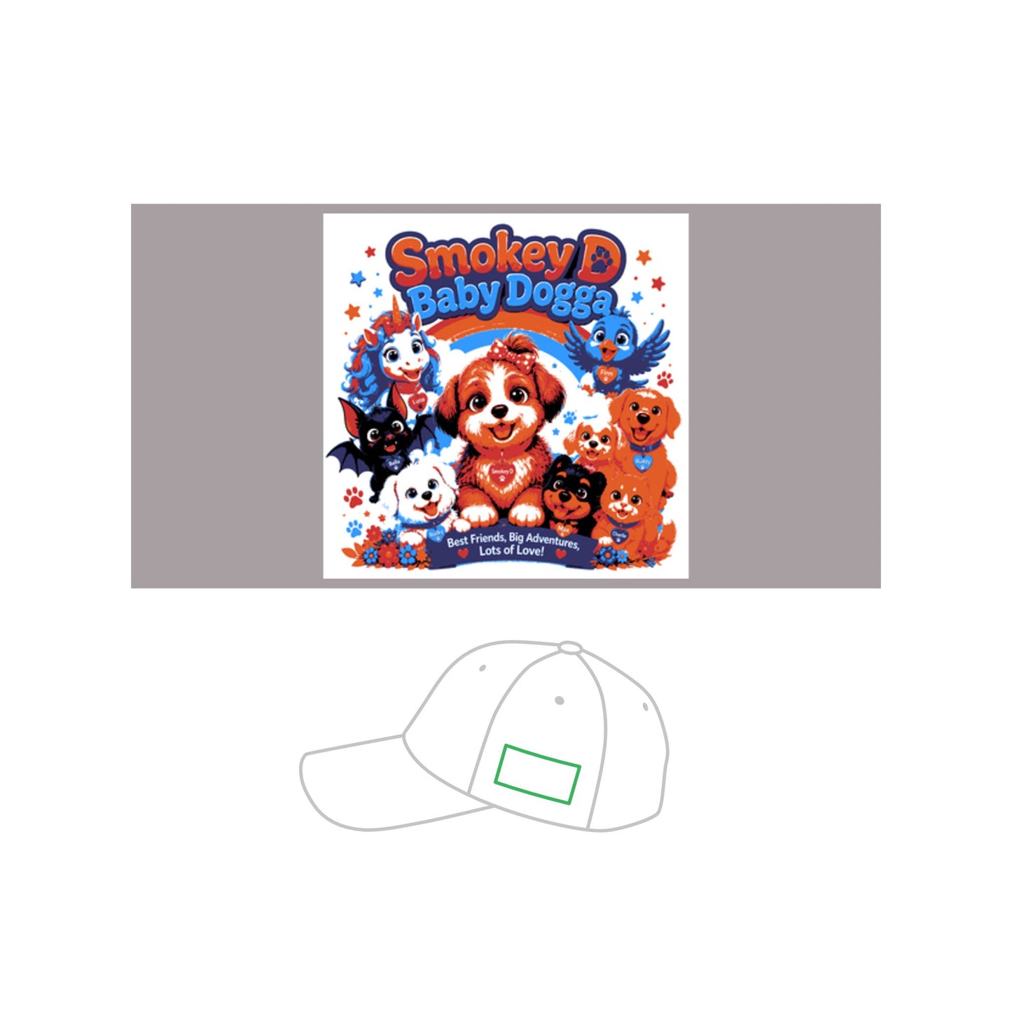 Smokey D Baby Dogga & Friends Embroidered Youth Baseball Cap –  Character Adventure Hat