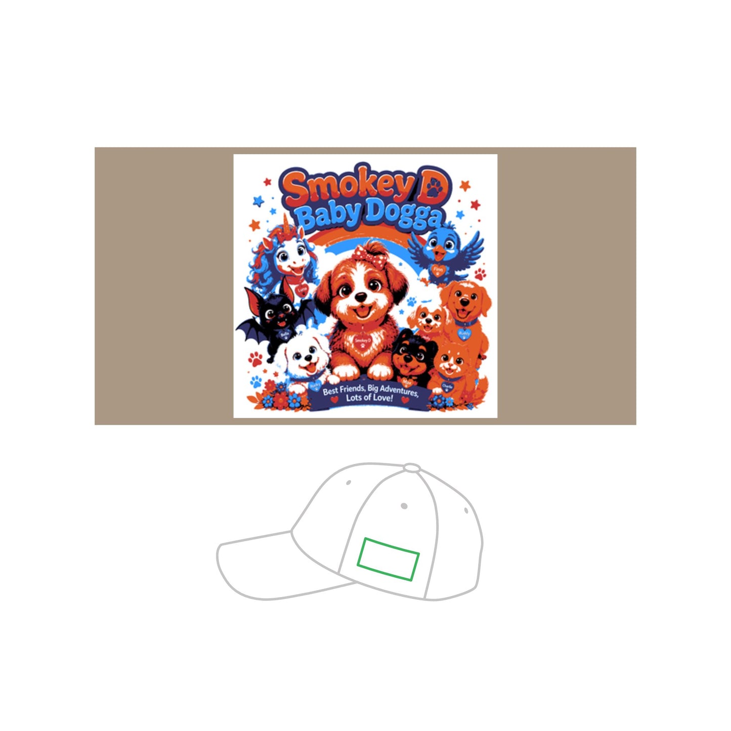 Smokey D Baby Dogga & Friends Embroidered Youth Baseball Cap –  Character Adventure Hat