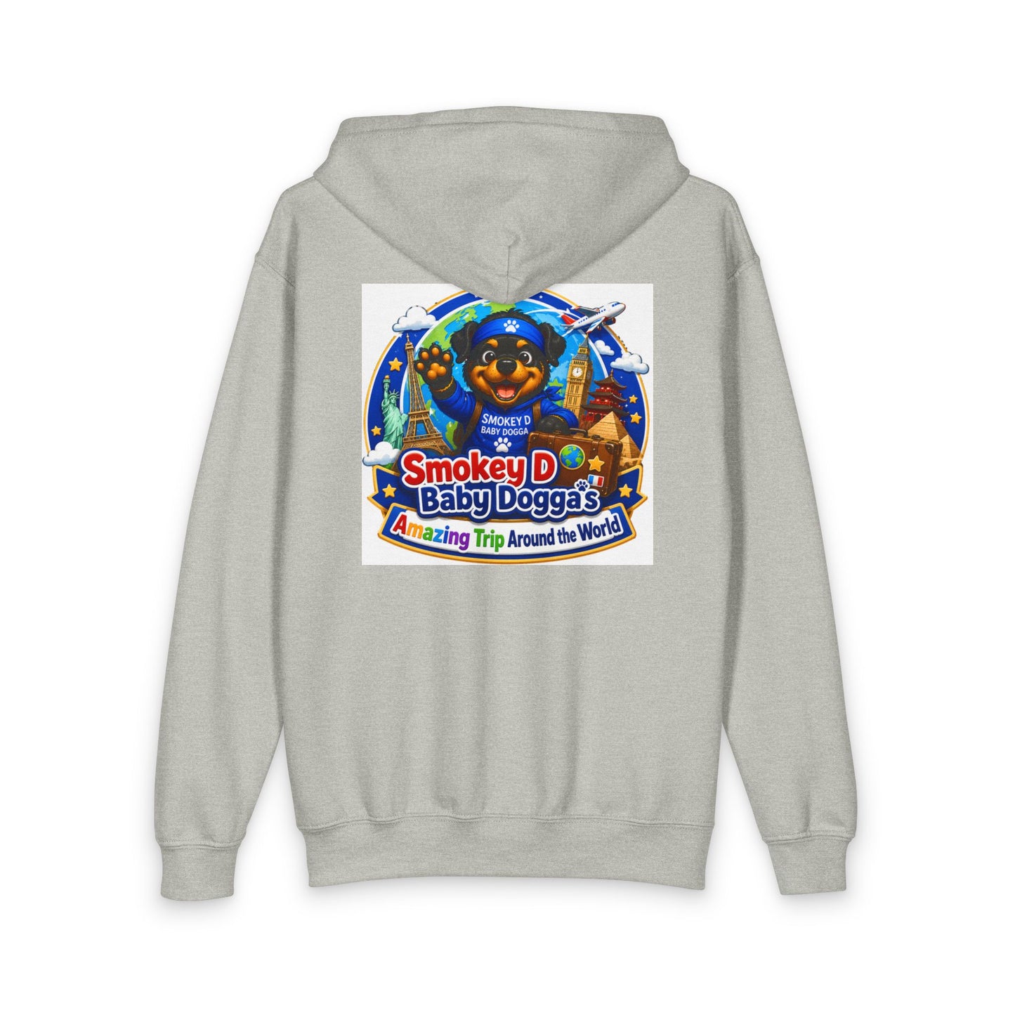 Smokey D Baby Dogga's Amazing Trip Around the World – Youth Full Zip Hoodie