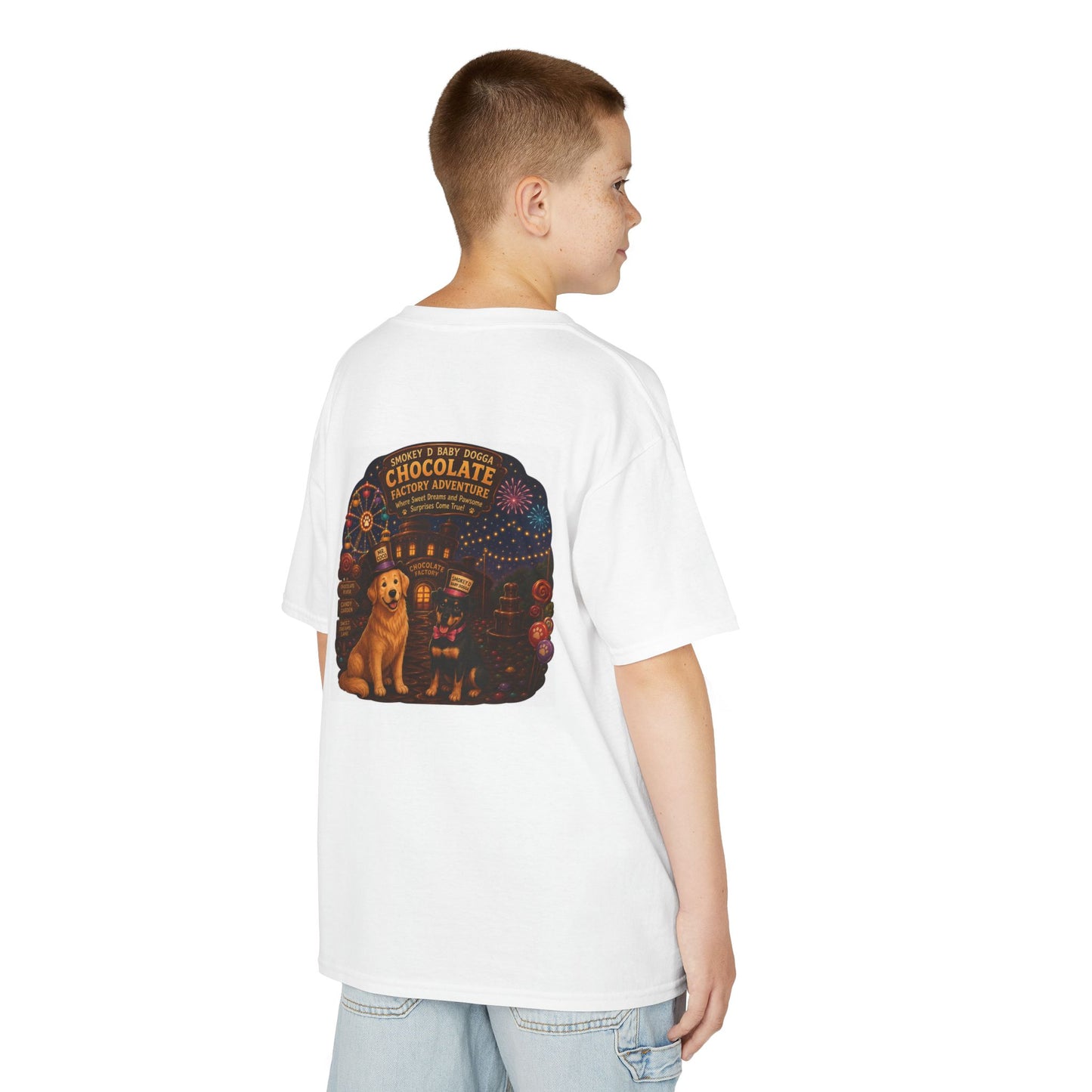 Smokey D Baby Dogga Chocolate Factory Kids Heavy Cotton Tee – Fun Children’s Graphic T-Shirt