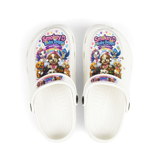 Kids Foam Clogs — "Smokey D Baby Dogga's" Cute Cartoon Puppy Slip-Ons