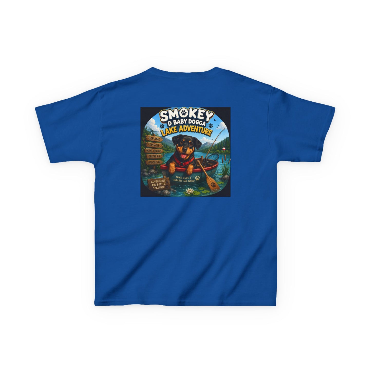 Smokey D Baby Dogga’s Lake Adventure Youth T-Shirt – Gildan 5000B Heavy Cotton Tee