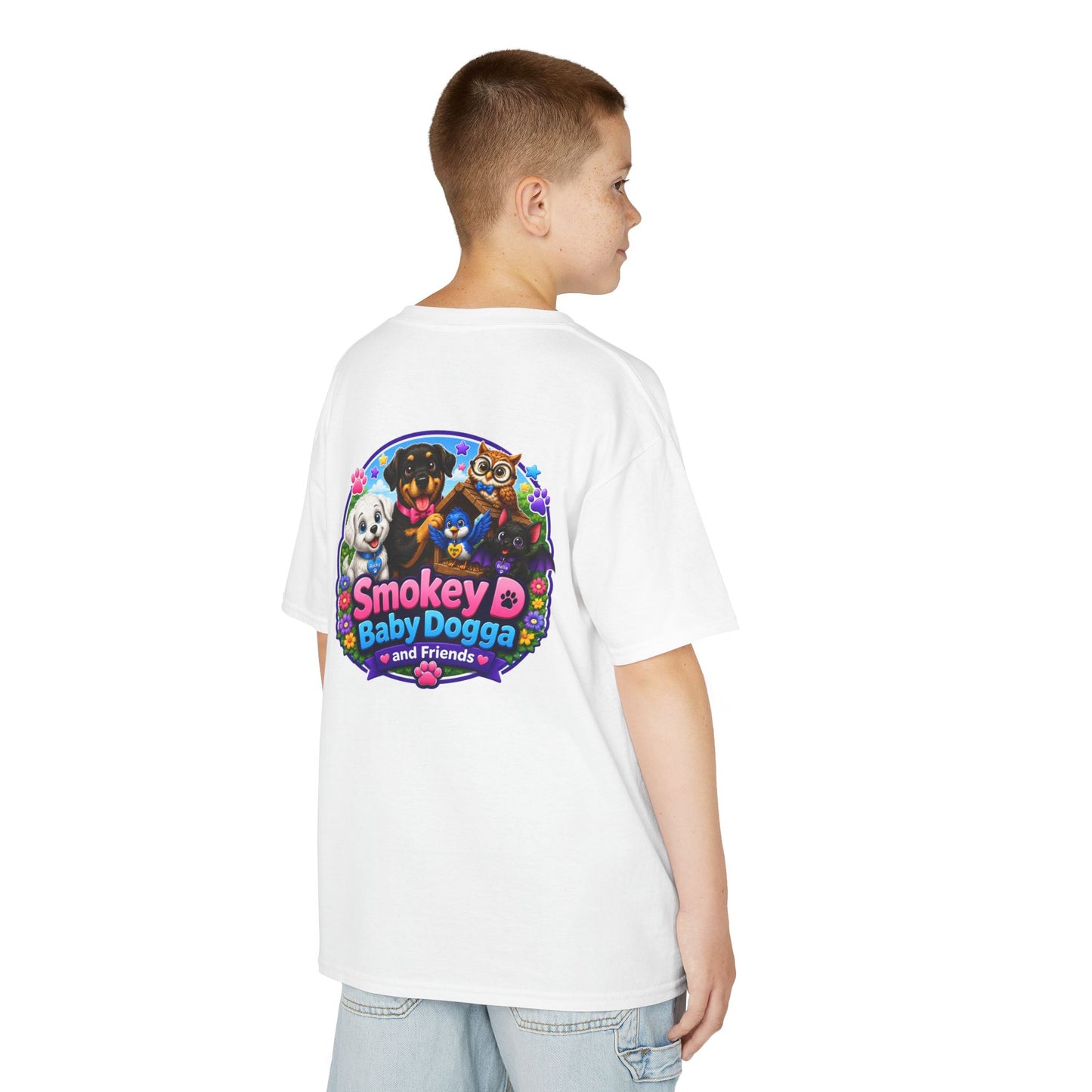 Smokey D Baby Dogga Moon Mission Kids Heavy Cotton T-Shirt