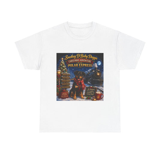 Smokey D Baby Dogga Polar Express Christmas T-Shirt – Gildan 5000 Heavy Cotton Tee