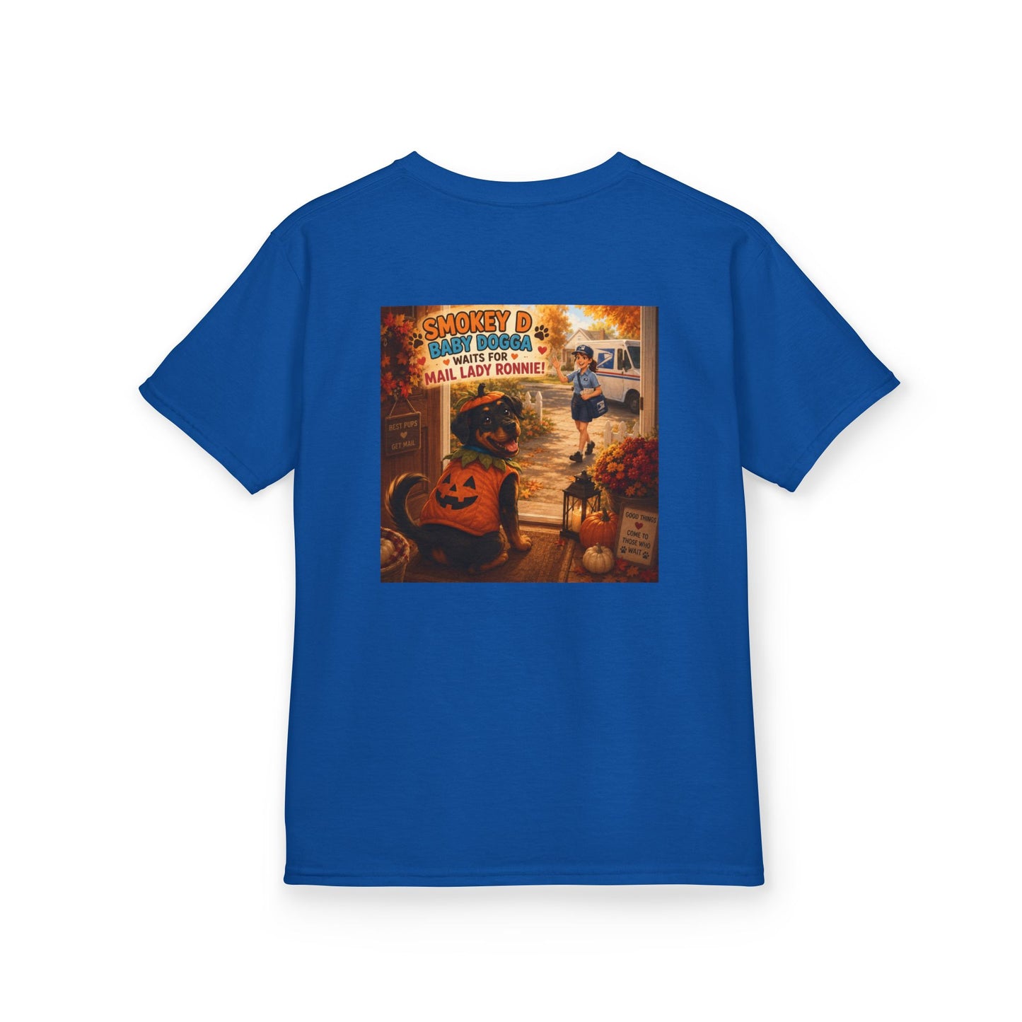 Smokey D Baby Dogga Awaits Mail Lady Ronnie Youth T-Shirt – Gildan 8000B DryBlend® Tee