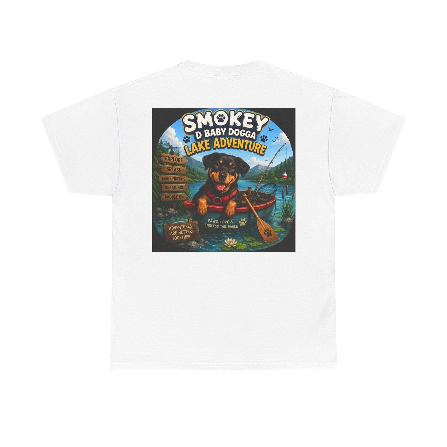 Smokey D Baby Dogga’s Lake Adventure T-Shirt – Gildan 5000 Heavy Cotton Tee