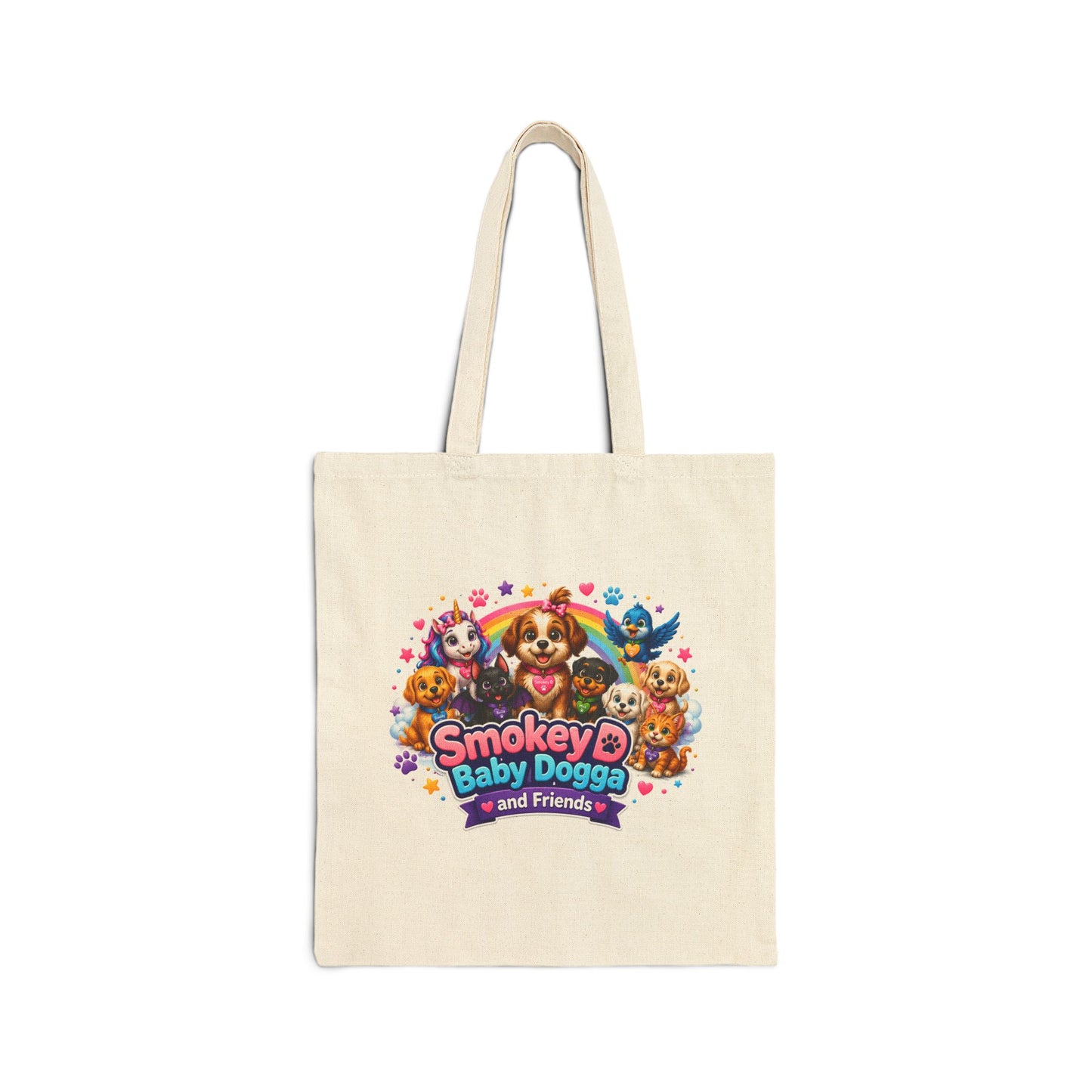 Smokey D Baby Dogga Holiday Polar Express Canvas Tote Bag – Christmas Adventure Book Bag
