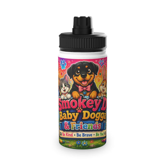 Smokey D Baby Dogga & Friends Stainless Steel Kids Water Bottle — Sports Lid