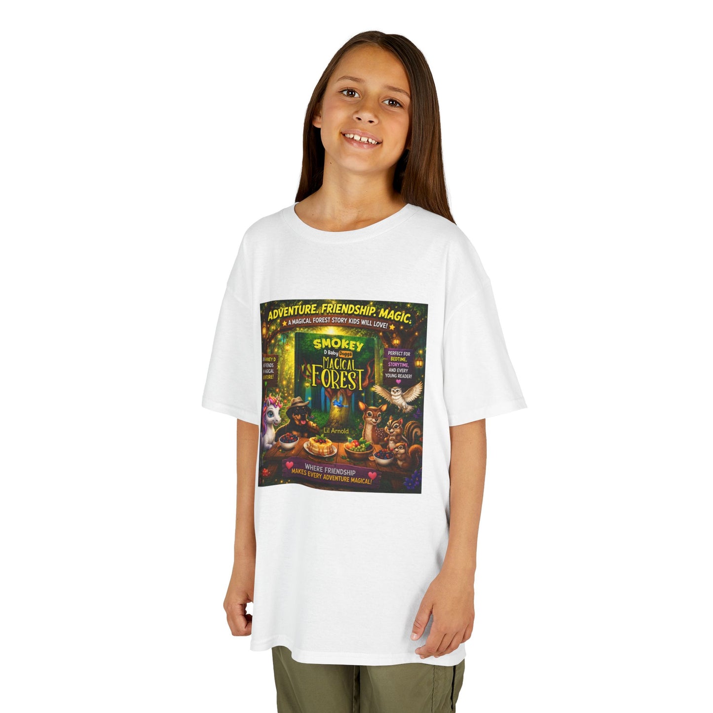 Smokey D Baby Dogga Magical Forest Kids Heavy Cotton T-Shirt