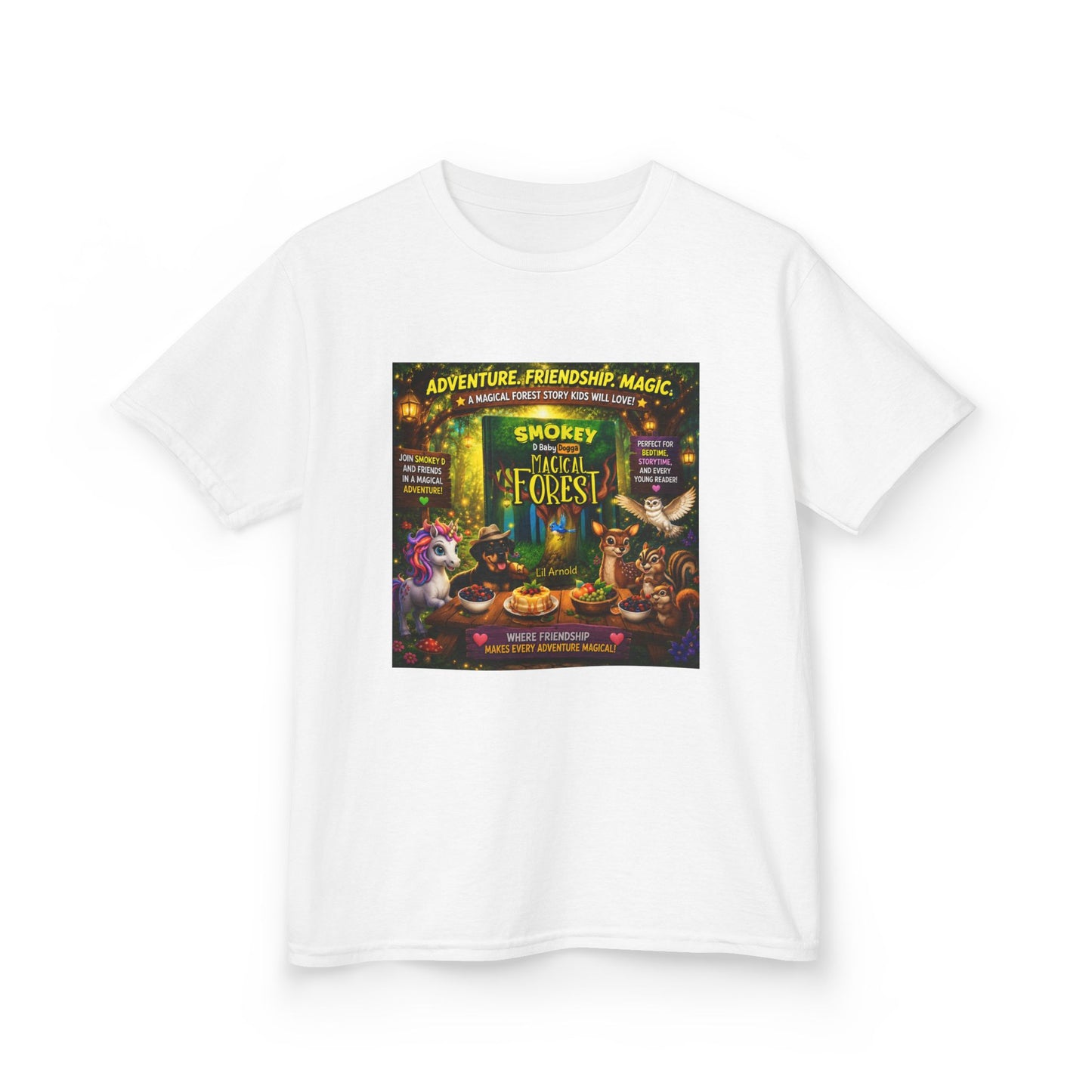 Smokey D Baby Dogga Magical Forest Kids Heavy Cotton T-Shirt
