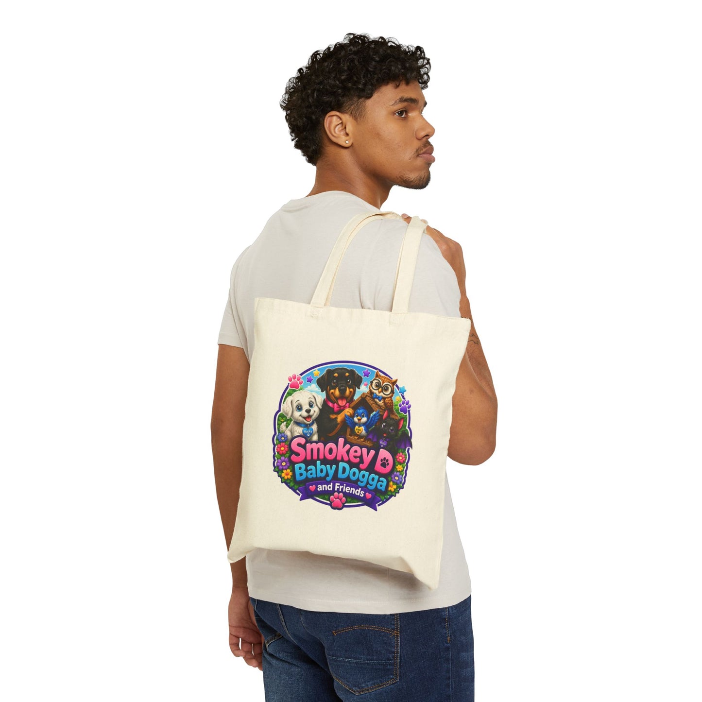 Smokey D Baby Dogga Chocolate Factory Cotton Canvas Tote Bag