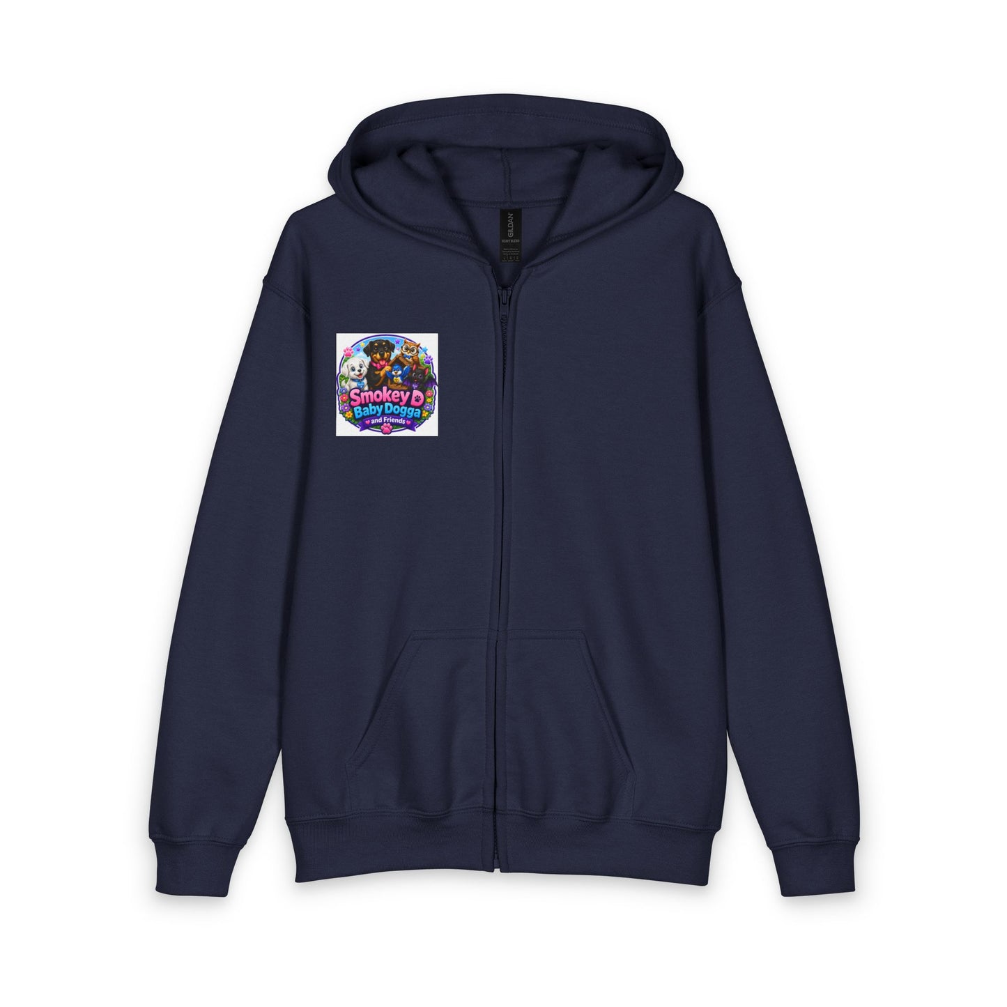 Smokey D Baby Dogga Polar Express Christmas Youth Hoodie – Gildan 18600B Heavy Blend Hooded Sweatshirt