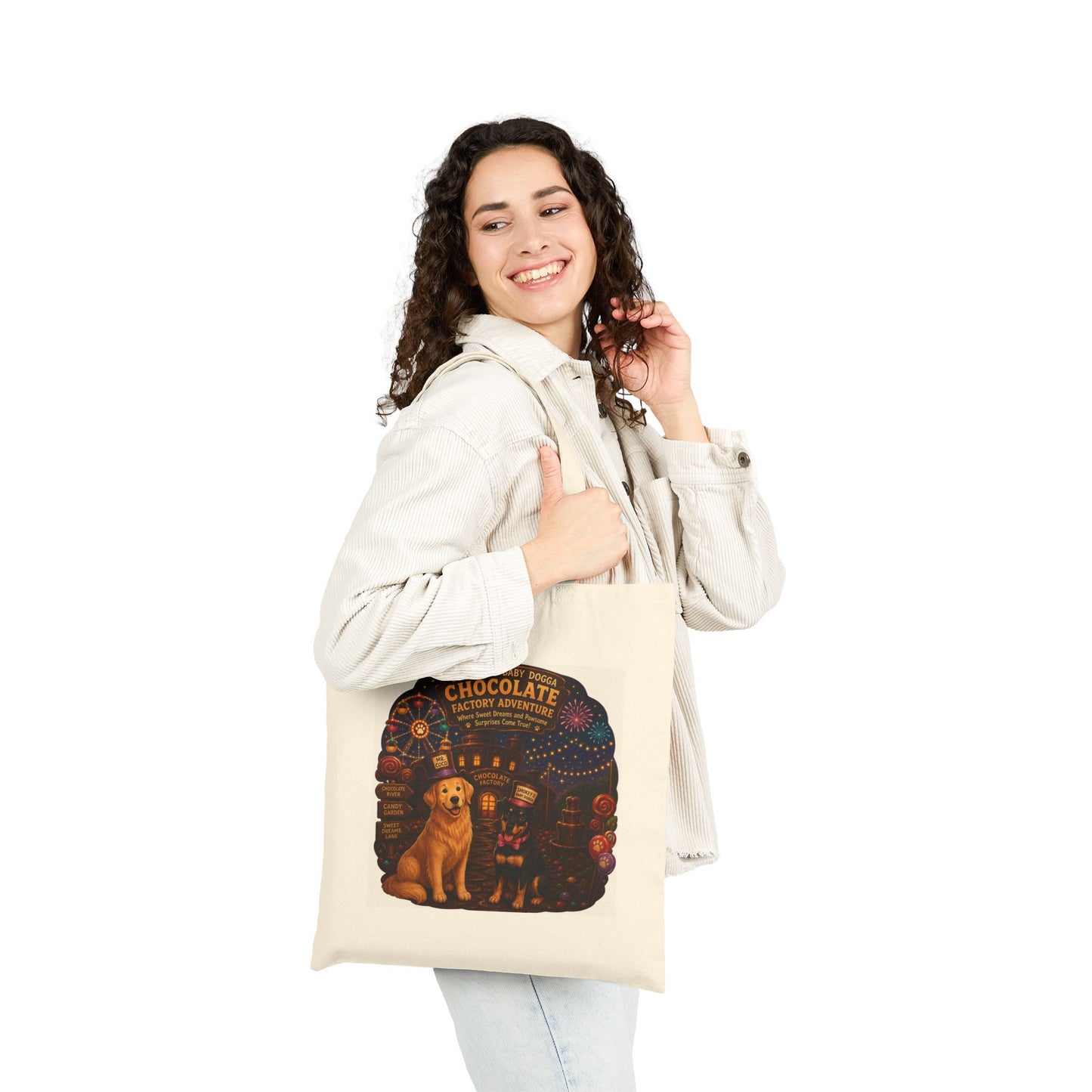 Smokey D Baby Dogga Chocolate Factory Cotton Canvas Tote Bag