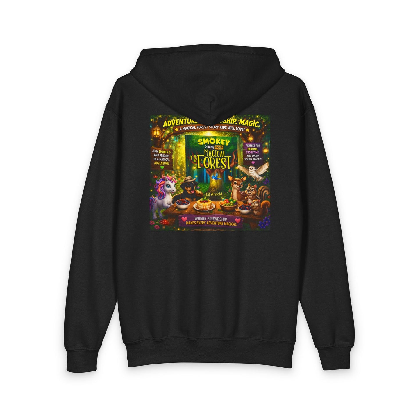 Smokey D Baby Dogga Magical Forest Youth Zip-Up Hoodie | Kids Adventure Hoodie