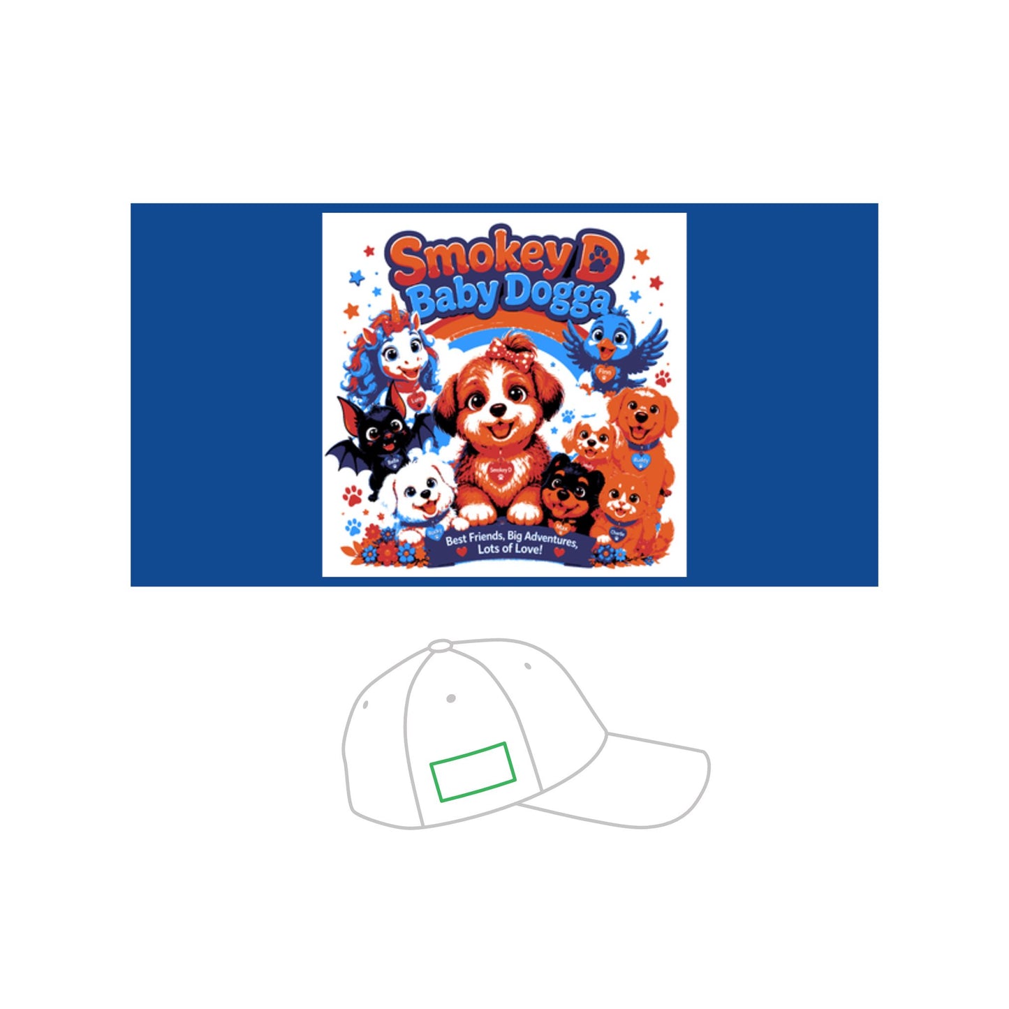 Smokey D Baby Dogga & Friends Embroidered Youth Baseball Cap –  Character Adventure Hat