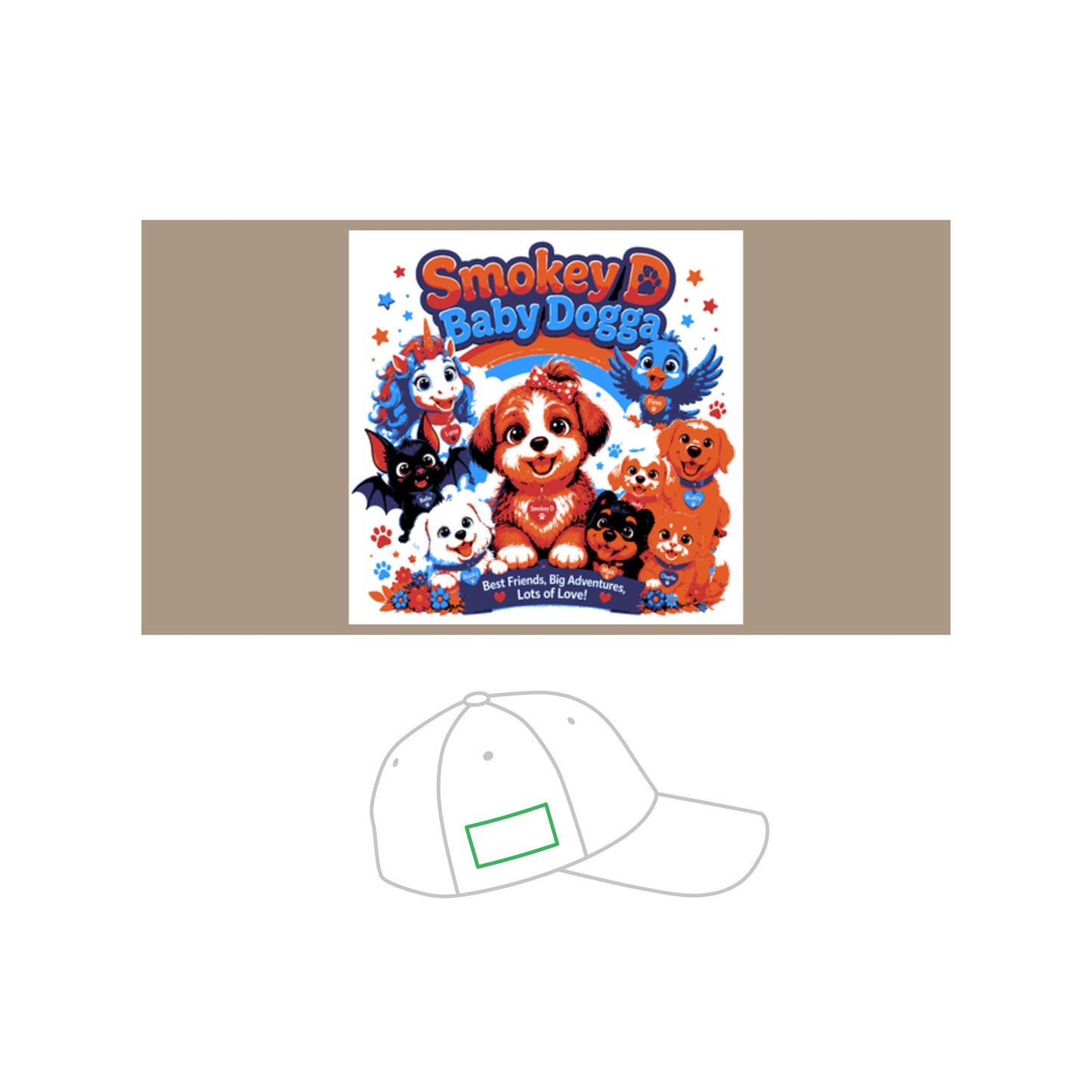 Smokey D Baby Dogga & Friends Embroidered Youth Baseball Cap –  Character Adventure Hat