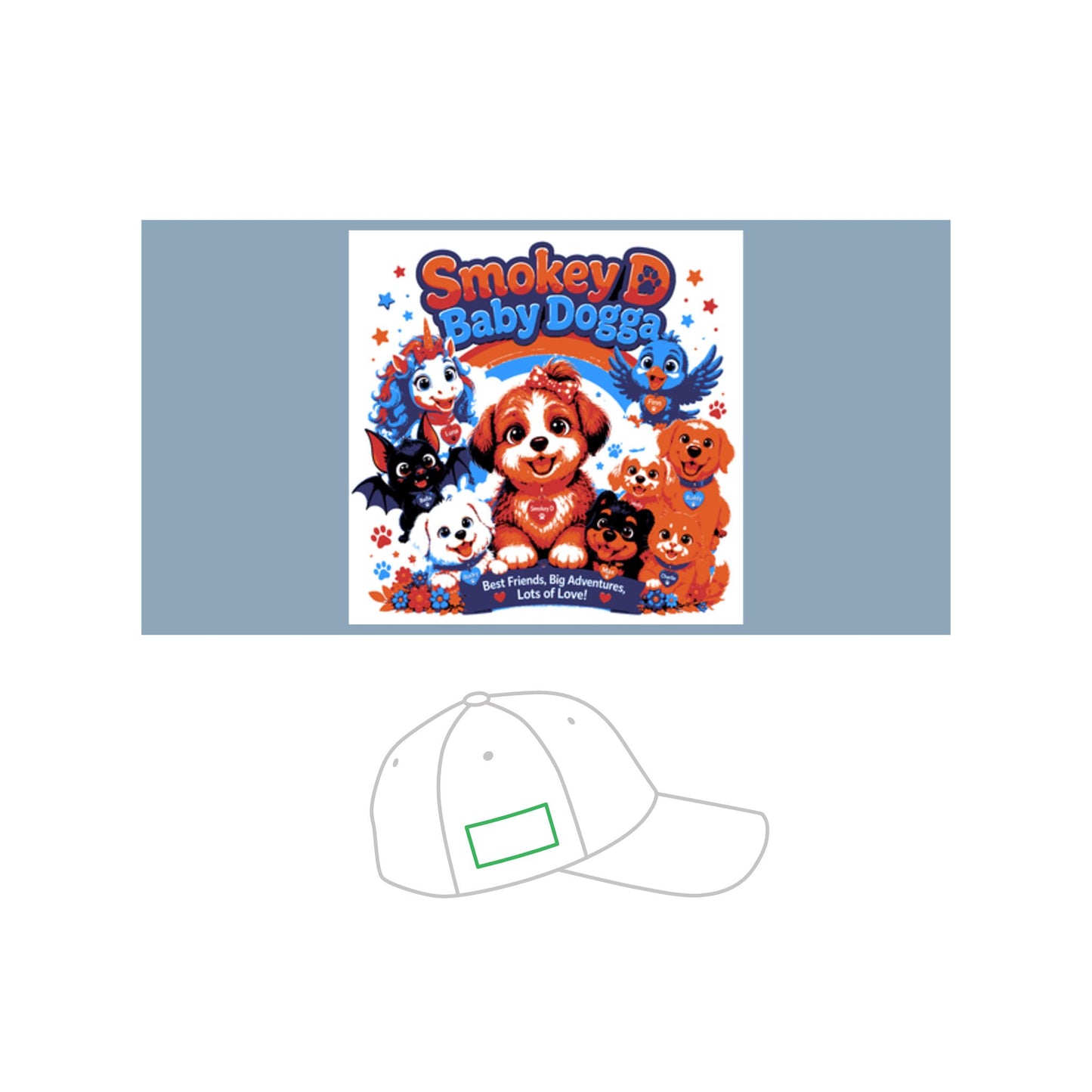 Smokey D Baby Dogga & Friends Embroidered Youth Baseball Cap –  Character Adventure Hat