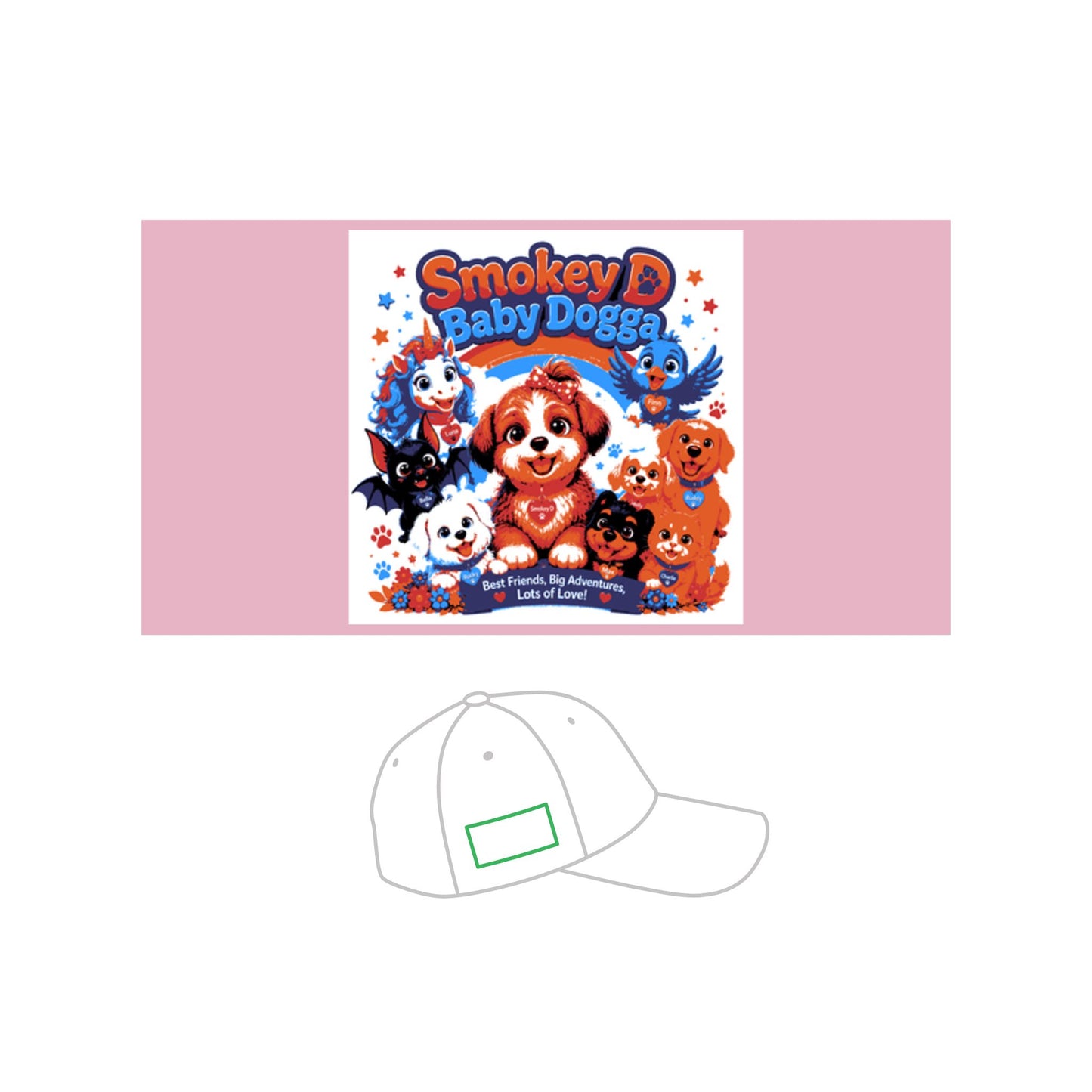 Smokey D Baby Dogga & Friends Embroidered Youth Baseball Cap –  Character Adventure Hat