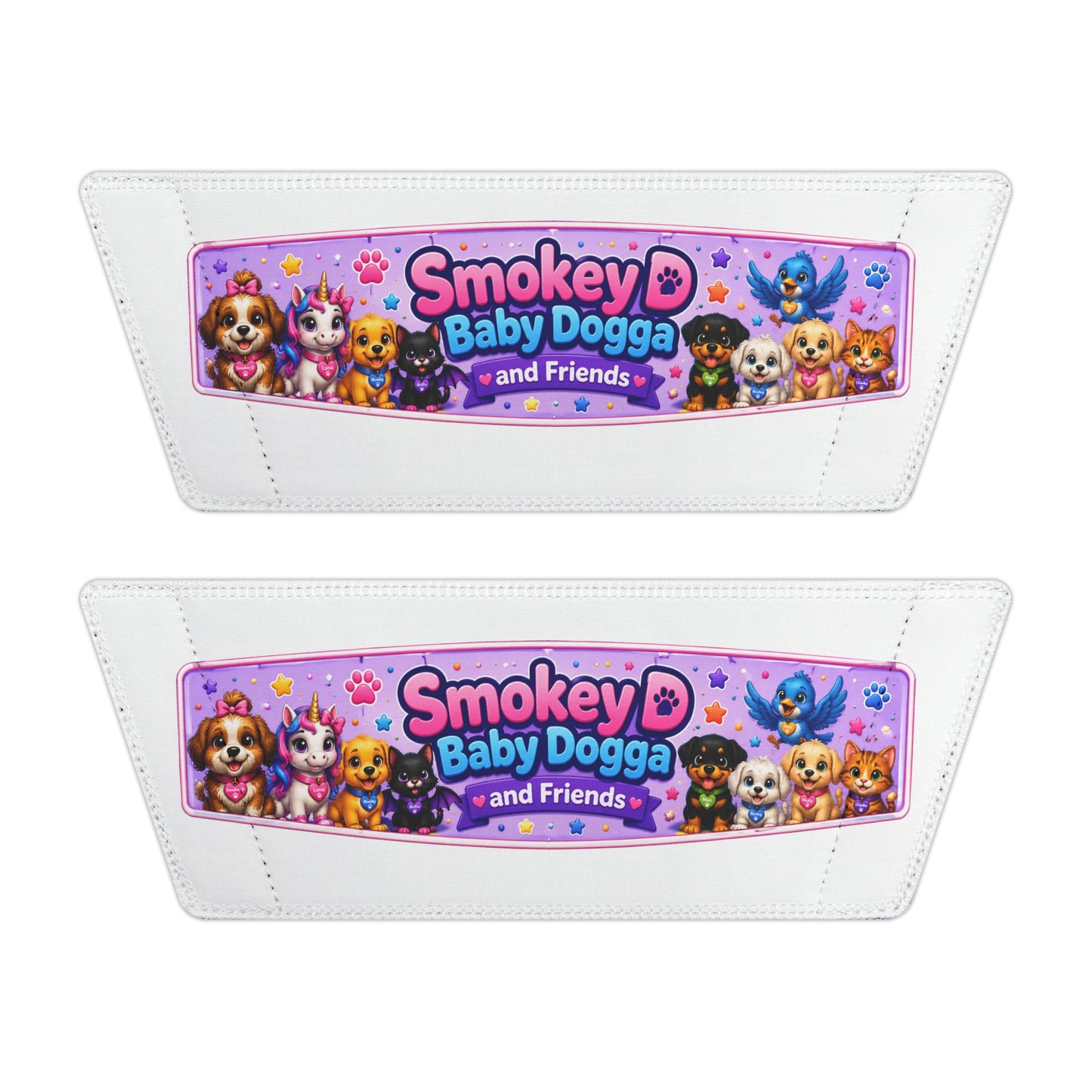Youth Slide Sandals — 'Smokey D Baby Dogga and Friends' Graphic Removable-Strap Slides
