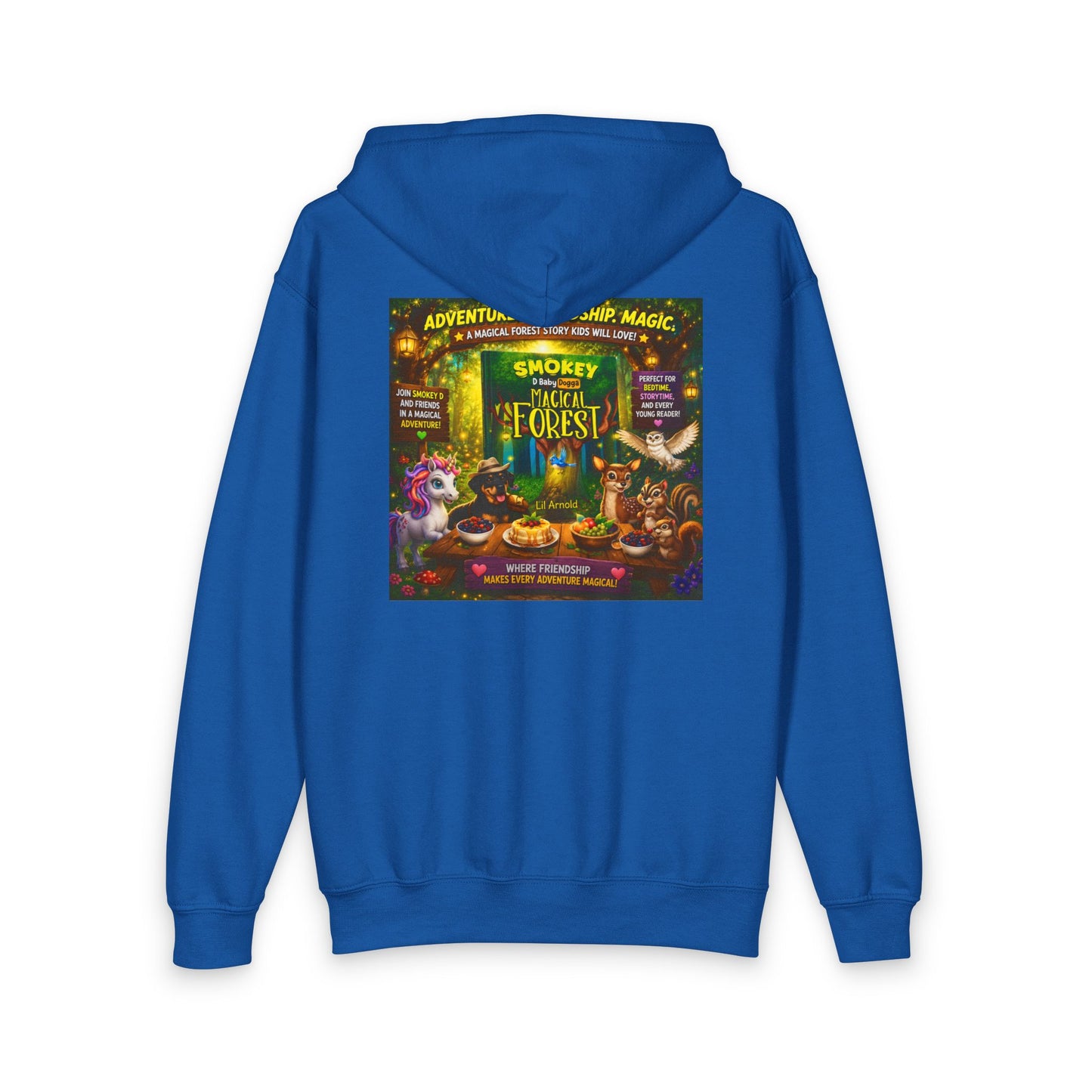 Smokey D Baby Dogga Magical Forest Youth Zip-Up Hoodie | Kids Adventure Hoodie