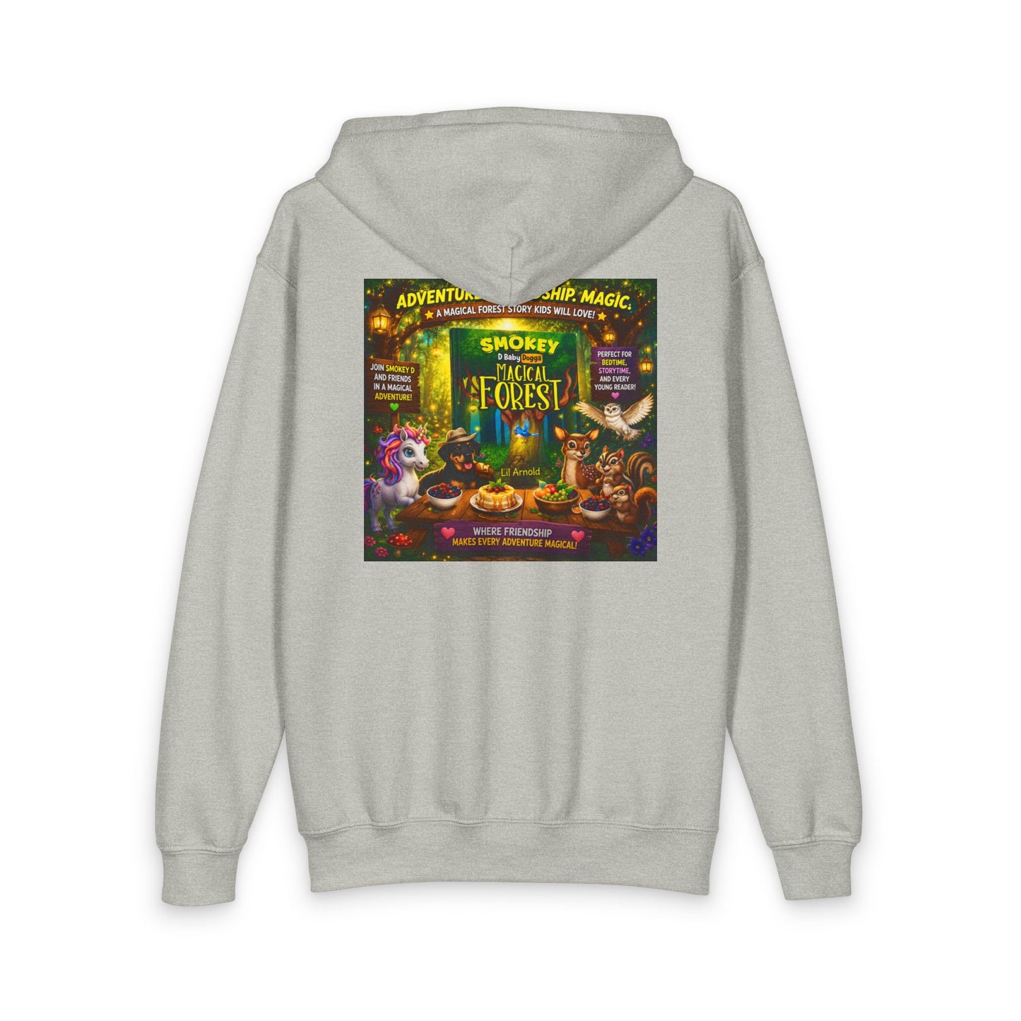 Smokey D Baby Dogga Magical Forest Youth Zip-Up Hoodie | Kids Adventure Hoodie