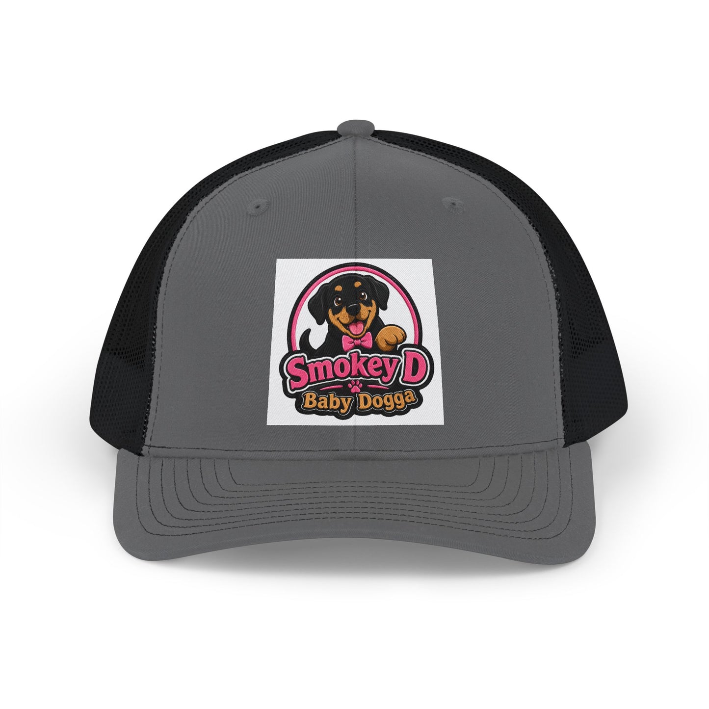 Smokey D Baby Dogga Embroidered Snapback Trucker Cap – Pink Bow Tie Logo Hat